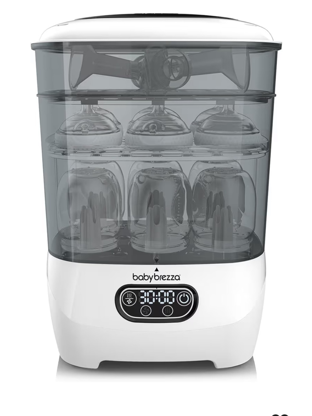 Baby Brezza One Step Sterilizer Dryer Advanced White & Gray